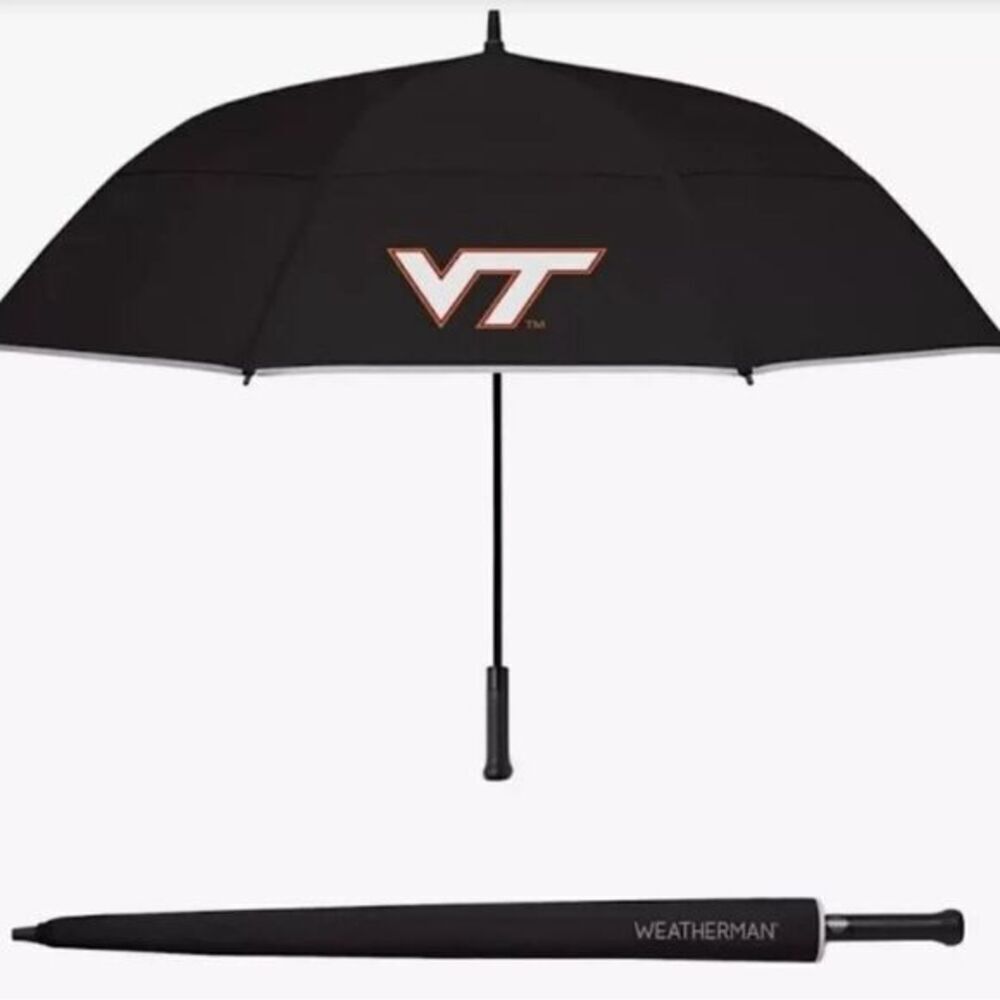 NIB Weatherman 68” Golf Umbrella NCAA Virginia  Tech - VT Hokies